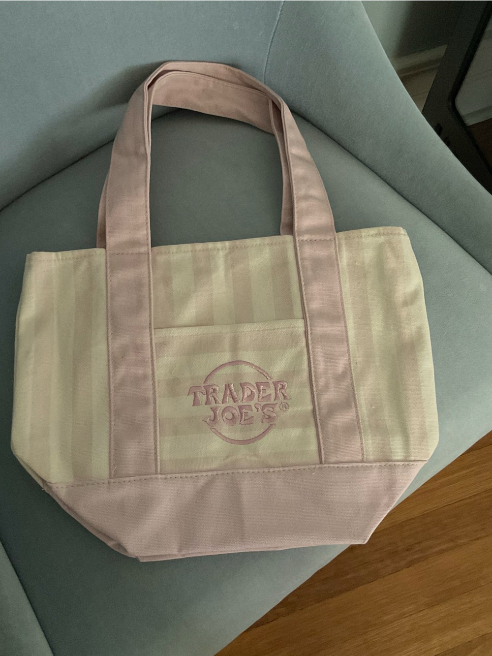 Trader Joe’s striped mini tote